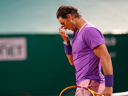 Nadal, tras caer contra Rublev en Montecarlo.