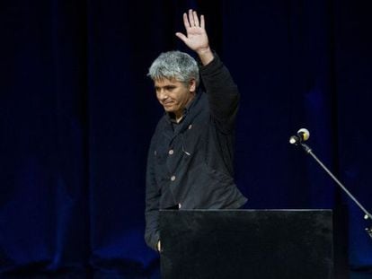 Juan Bonilla, tras ser anunciado ganador del premio Vargas Llosa.
