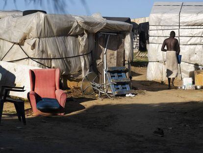 Campamento de inmigrantes en Lepe