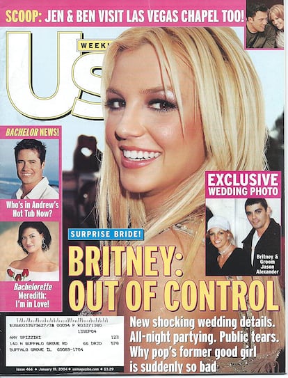 Portada de US Weekly sobre la boda exprés de Britney.