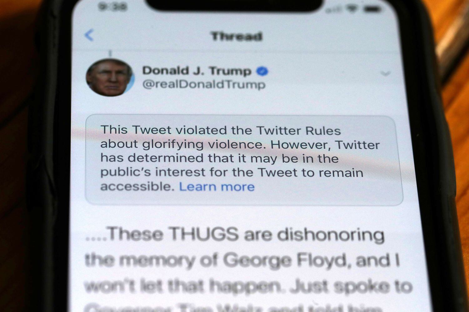 Tuit de Donald Trump calificado marcado por Twitter