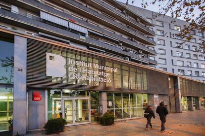 Edificios de protección oficial en el barrio de la Barceloneta.