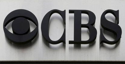 Logotipo de la CBS, en su centro de emisiones de Nueva York (EE UU).