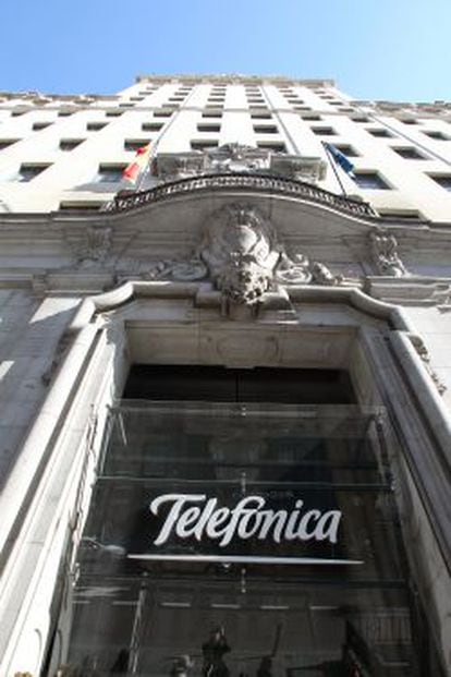 Tienda de Telefónica en la Gran Vía de Madrid.
