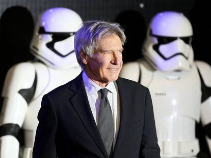 Harrison Ford, en el estreno europeo de la última entrega de la saga Star Wars.