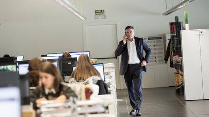 Benito Jiménez, CEO de Congelados de Navarra, en las oficinas de la compañía.