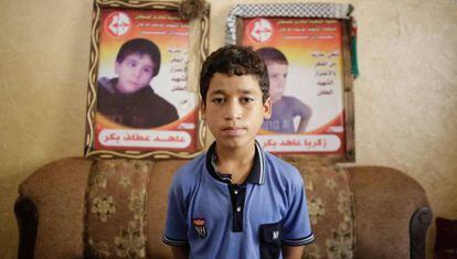 Hamada, de 11 a&ntilde;os, fue uno de los supervivientes del ataque del Ej&eacute;rcito israel&iacute; en una playa de Gaza, el pasado mes de julio. 