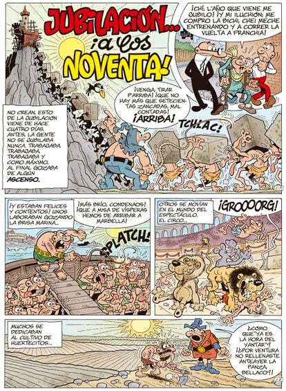 Página de la una de las últimas historietas de Ibáñez.