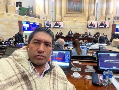 El senador por el departamento de Boyacá, César Pachón, en una fotografía que difundió en sus redes sociales el 2 de noviembre de 2022.