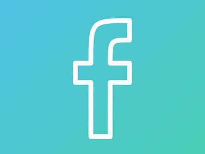Logotipo de Facebook sobre fondo verde