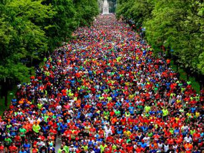 Participantes en la maratón de Madrid