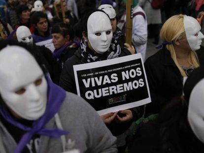 Movilizaci&oacute;n contra la violencia machista en Buenos Aires, el pasado 3 de junio.
