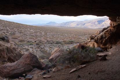 The view from the Huenul 1 cave.