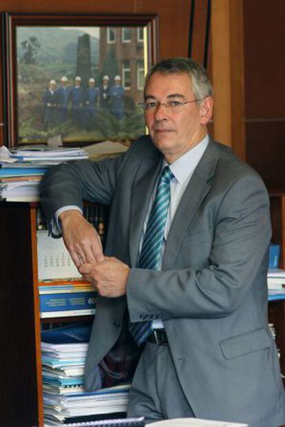 Antón Damborenea, en su despacho en la sede del PP en Bilbao. 