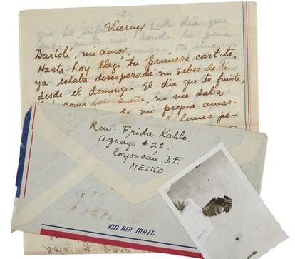 Una de las cartas de Frida Kahlo a Bartolí.