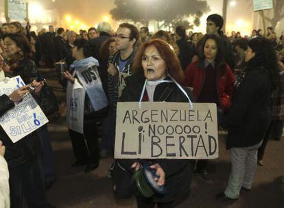 Cacerolada en Buenos Aires contra Fern&aacute;ndez, el jueves.