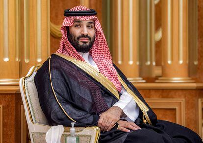 El príncipe heredero Mohammed Bin Salmán, este martes en la ceremonia de juramento de su cargo como primer ministro de Arabia Saudí.