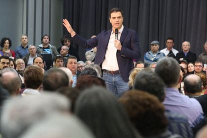 Pedro Sánchez en Viladecans (Barcelona).