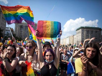 Manifestación por los derechos LGTBI en Varsovia el pasado 19 de junio.