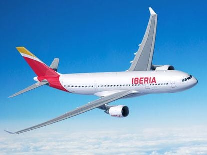 Imagen de un avi&oacute;n A330-200 de Iberia.