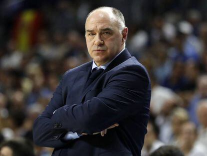 Pablo Laso, en el &uacute;ltimo partido de Liga