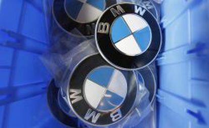 File photo of BMW luxury car logos