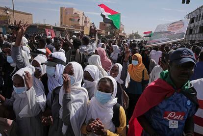 Demonstration against the October military coup in Khartoum on Sunday.