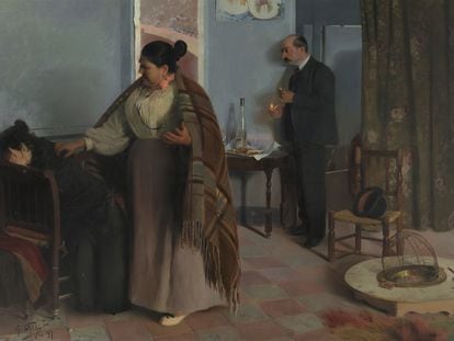 'La bestia humana', pintado por Antonio Fillol en 1897, incluido en la exposición de 'Invitadas'.