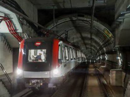 La línea 9 del metro de Barcelona en su zona sur, desde Zona Universitaria hasta el aeropuerto.