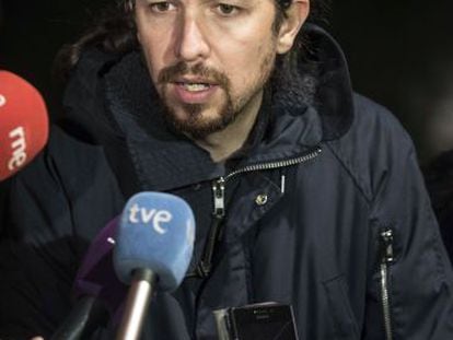 El secretario general de Podemos, Pablo Iglesias, el viernes en Toledo. 