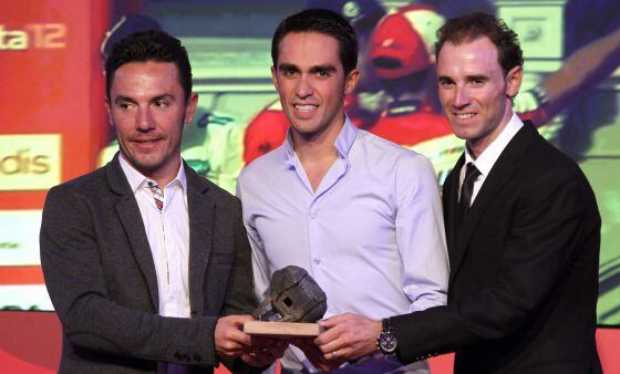 Purito, Contador y Valverde.