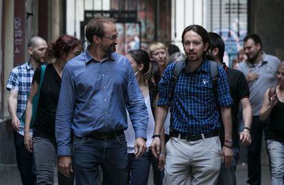 Joan Herrera y Pablo Iglesias en una imagen de archivo.