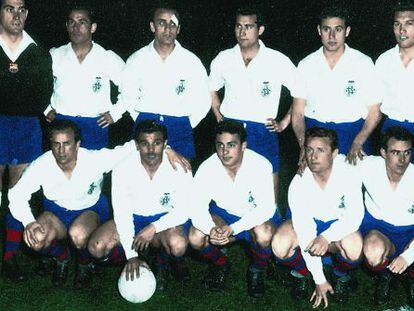 El Barcelona en la primera Copa de Ferias, en 1956.