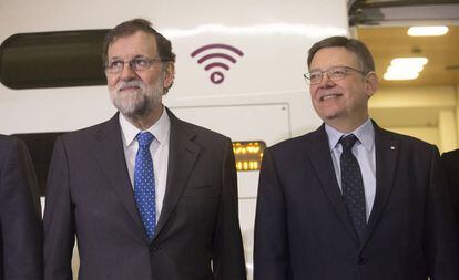 Mariano Rajoy y Ximo Puig, en Castell&oacute;n. 