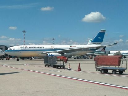 Un avión de Kuwait Airways, en una imagen de archivo.
