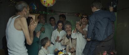 Still from the film 'Feathers'.
