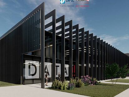 Maqueta del centro de datos que Data4 est&aacute; construyendo en Madrid.
