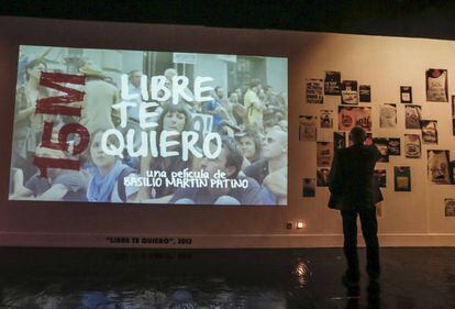 Proyección del documental 'Libre te quiero', de 2012, en la exposición sobre Martín Patino en el Fernán Gómez Centro Cultural de la Villa.