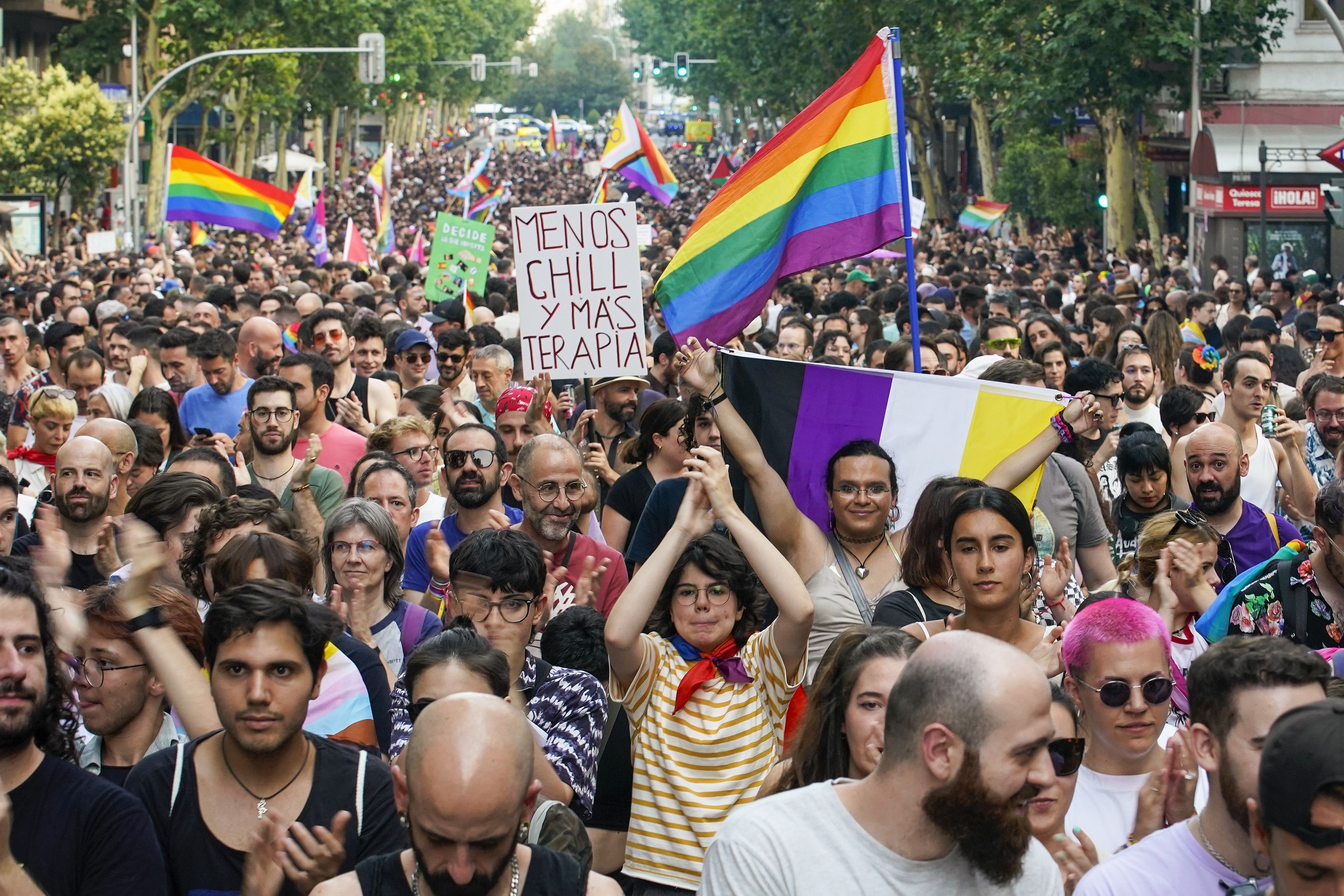 Manifestación del Orgullo Crítico en Madrid.