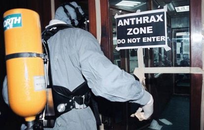 Labores de desinfección de ántrax.