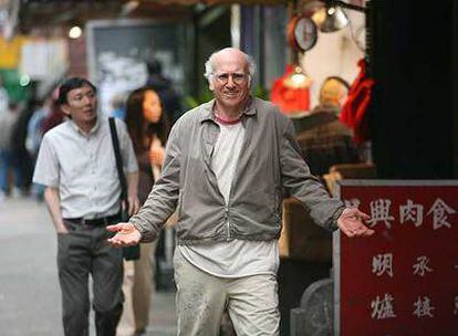 Larry David, en un fotograma de <i>Whatever works</i>, de Woody Allen.