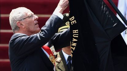 El presidente Pedro Pablo Kuczynski en un acto conmemorativo en Lima, el pasado jueves.