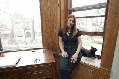 Gillian Flynn, en su casa de Chicago.