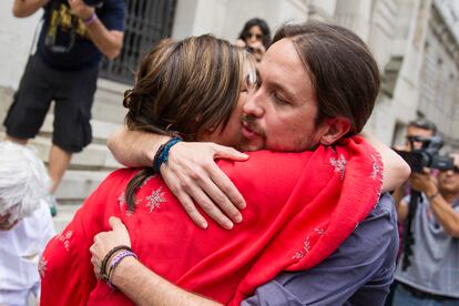 Iglesias y Díaz, en Galicia en julio de 2015.