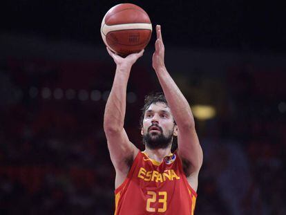 Sergio Llull, en el partido contra Puerto Rico.