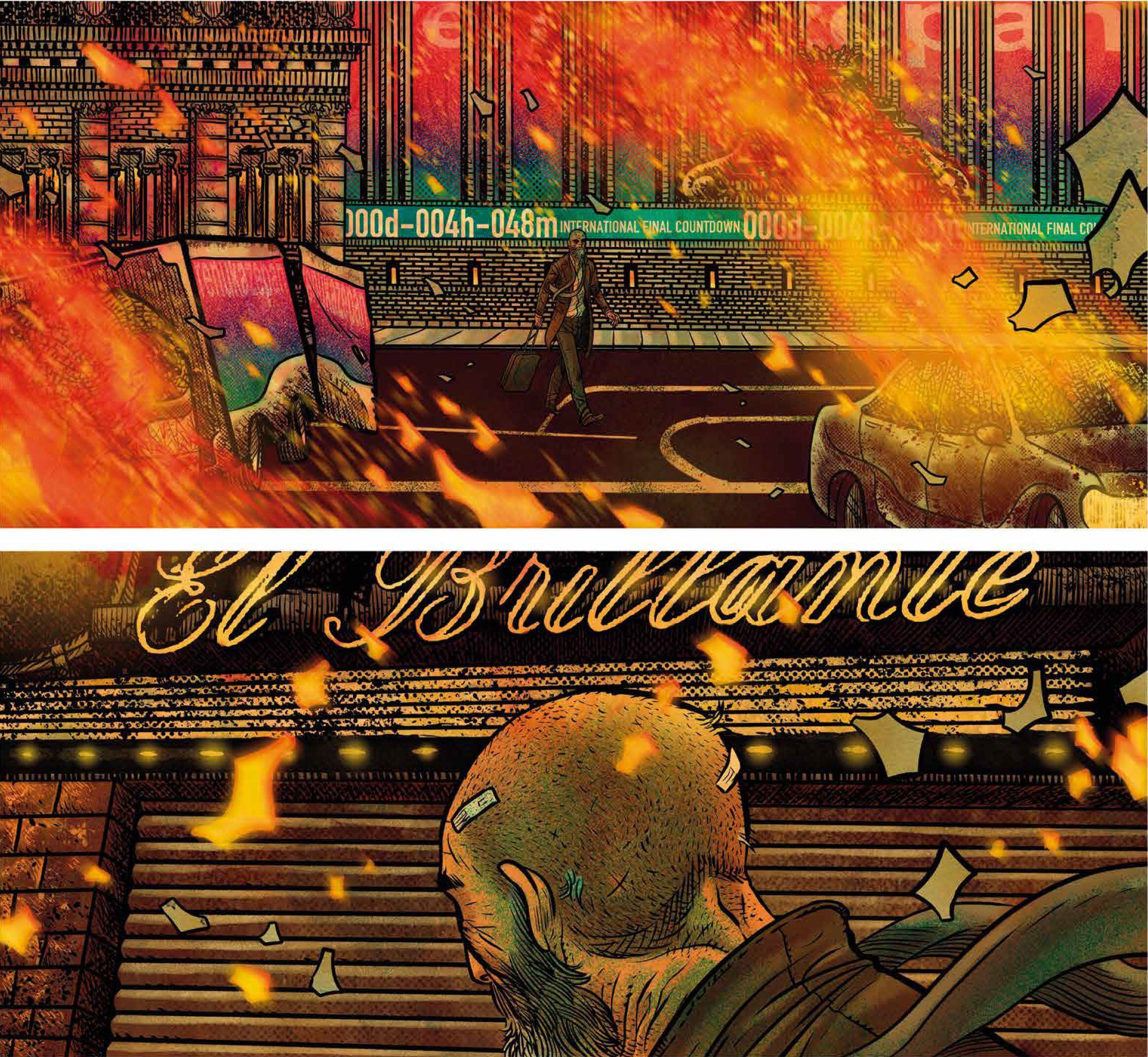 Dos viñetas de 'El fuego', de David Rubín, editado por Astiberri.