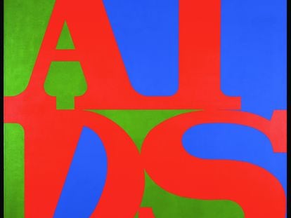 'AIDS' (1987) reinterpretaba el icono pop que fue 'LOVE' (1967), de Robert Indiana. Con esta obra, reproducida hasta la saciedad en carteles, revistas y sellos, el colectivo logró invadir las calles de las grandes ciudades.
