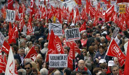 Manifestaci&oacute;n del Primero de Mayo en Madrid.