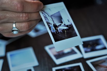 Krolikovski shows some of the photos taken during the weeks he volunteered at the morgue.