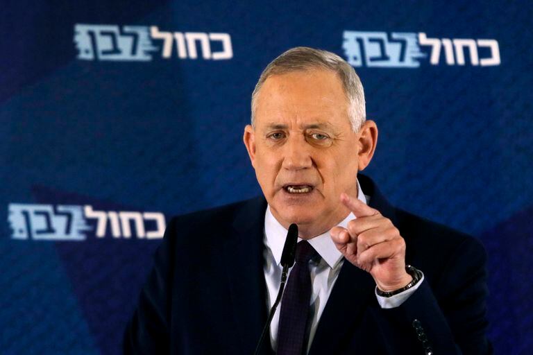 El líder centrista israelí Benny Gantz, le pasado día 7 en Tel Aviv.